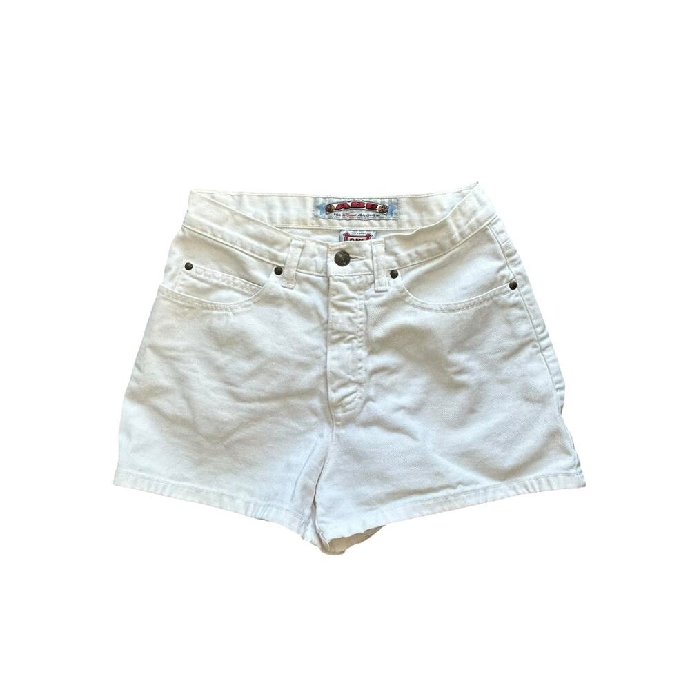 Vintage 90s ABE Honest Jeanswear High-Waisted White Denim Shorts Juniors Size 3